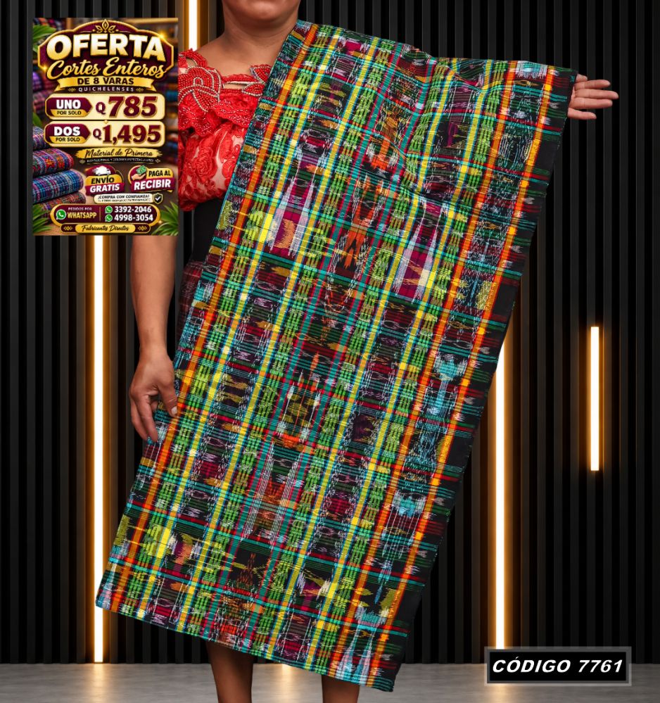 Corte Típico Quichelense de 8 Varas — Q785 | Diseño tradicional guatemalteco