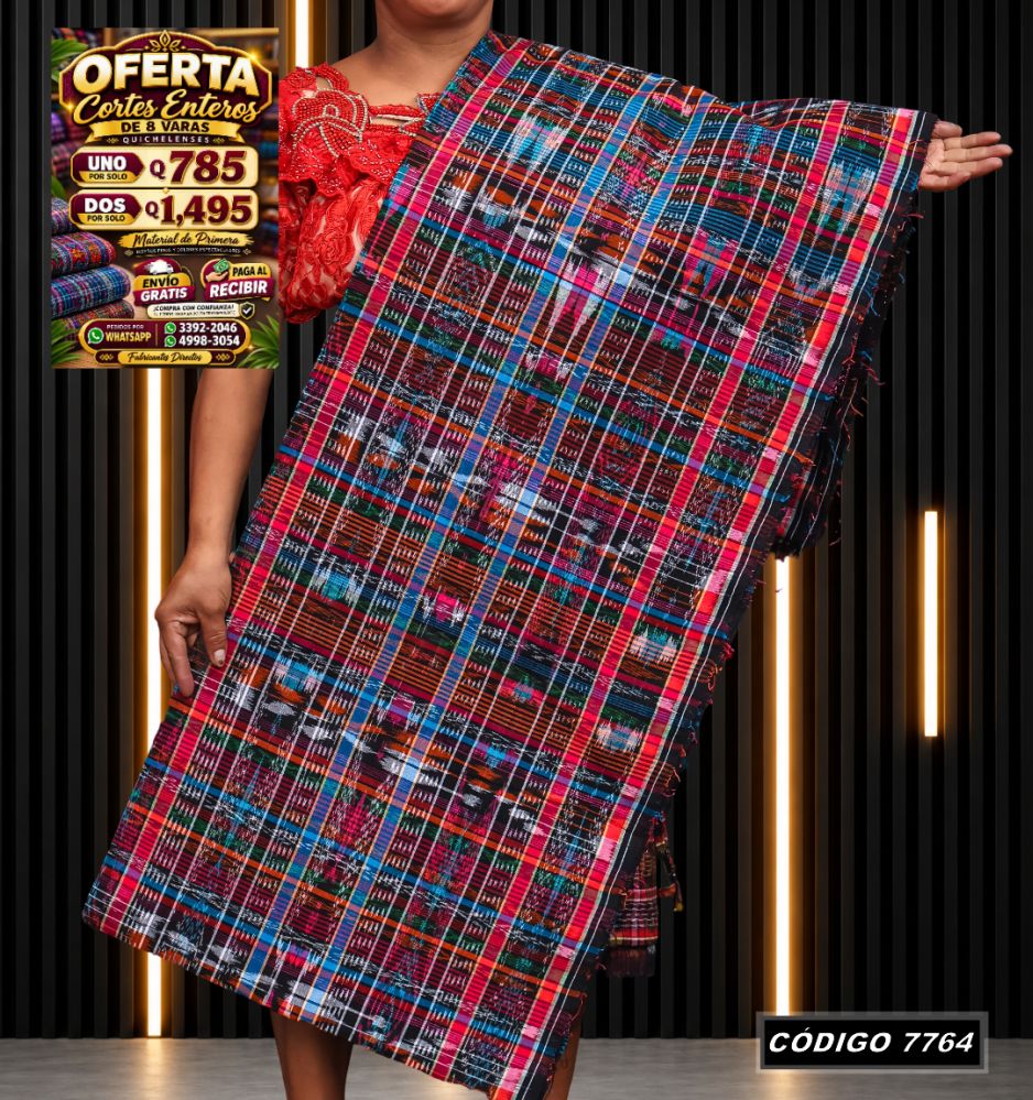 Corte Típico Quichelense de 8 Varas — Q785 | Diseño tradicional guatemalteco