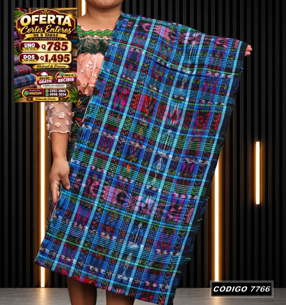 Corte Típico Quichelense de 8 Varas — Q785 | Diseño tradicional guatemalteco