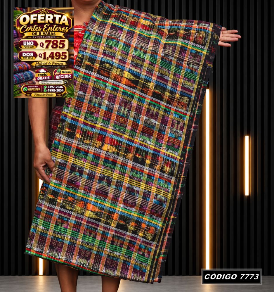 Corte Típico Quichelense de 8 Varas — Q785 | Diseño tradicional guatemalteco