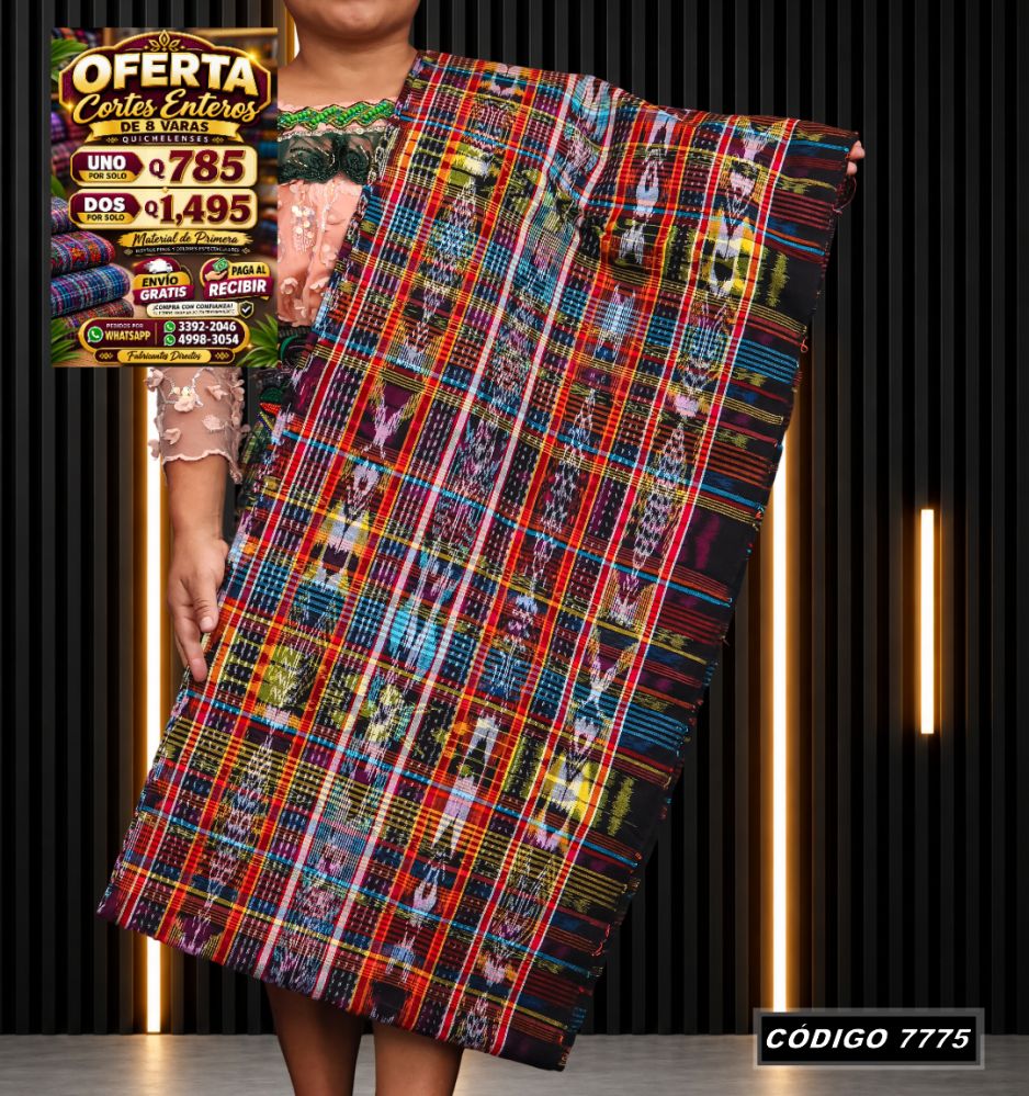 Corte Típico Quichelense de 8 Varas — Q785 | Diseño tradicional guatemalteco