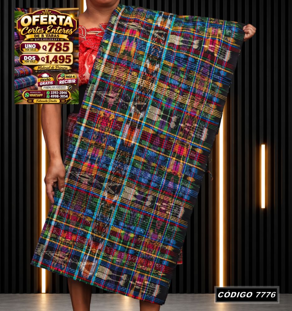 Corte Típico Quichelense de 8 Varas — Q785 | Diseño tradicional guatemalteco