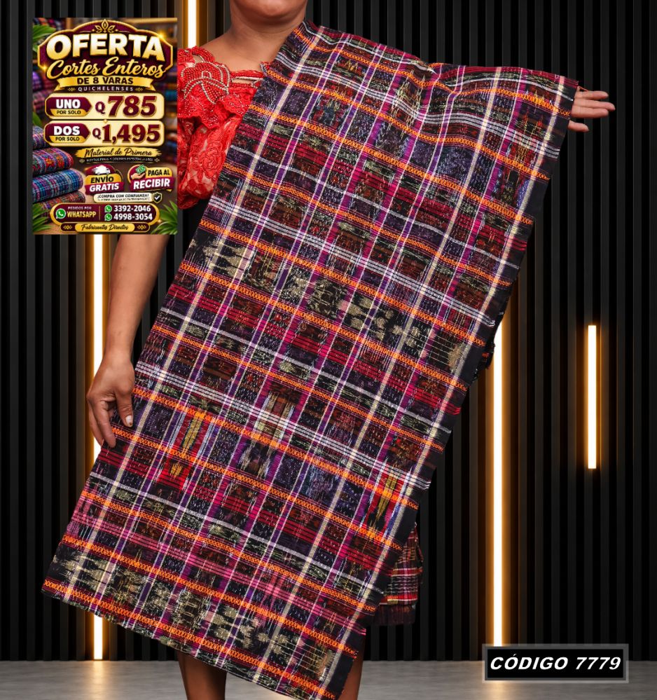 Corte Típico Quichelense de 8 Varas — Q785 | Diseño tradicional guatemalteco