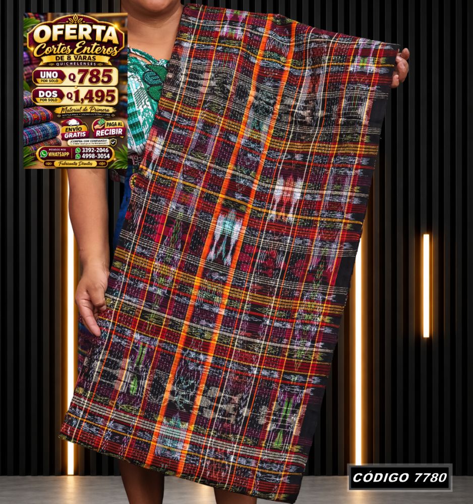 Corte Típico Quichelense de 8 Varas — Q785 | Diseño tradicional guatemalteco