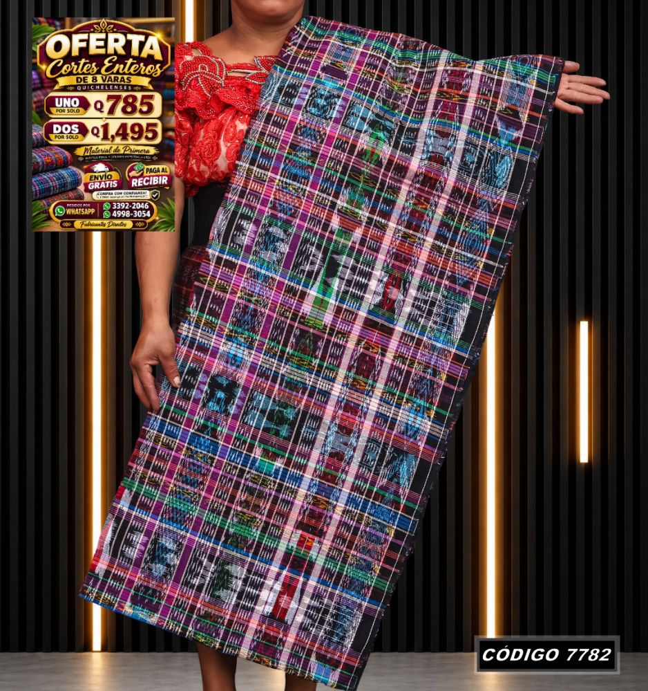 Corte Típico Quichelense de 8 Varas — Q785 | Diseño tradicional guatemalteco