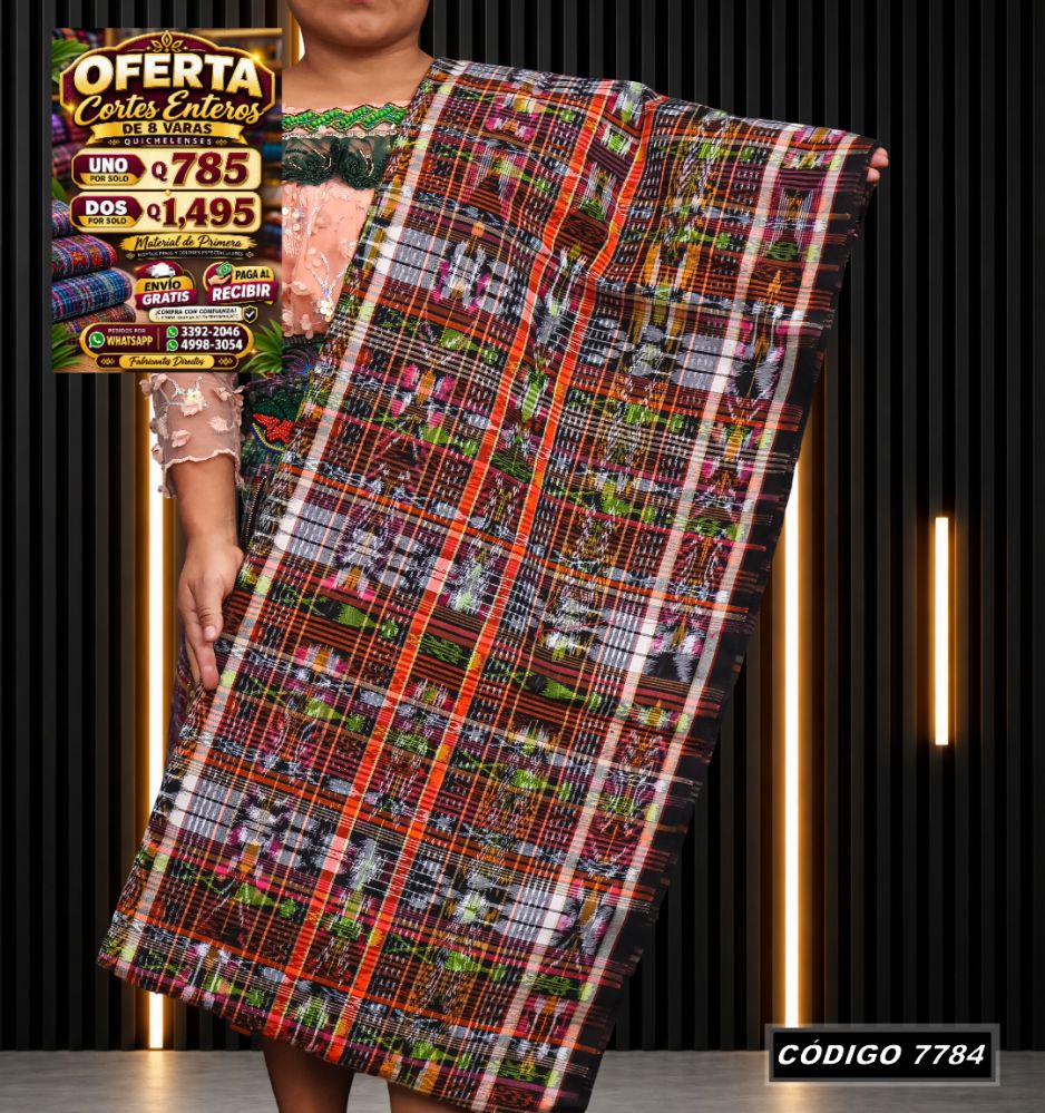 Corte Típico Quichelense de 8 Varas — Q785 | Diseño tradicional guatemalteco