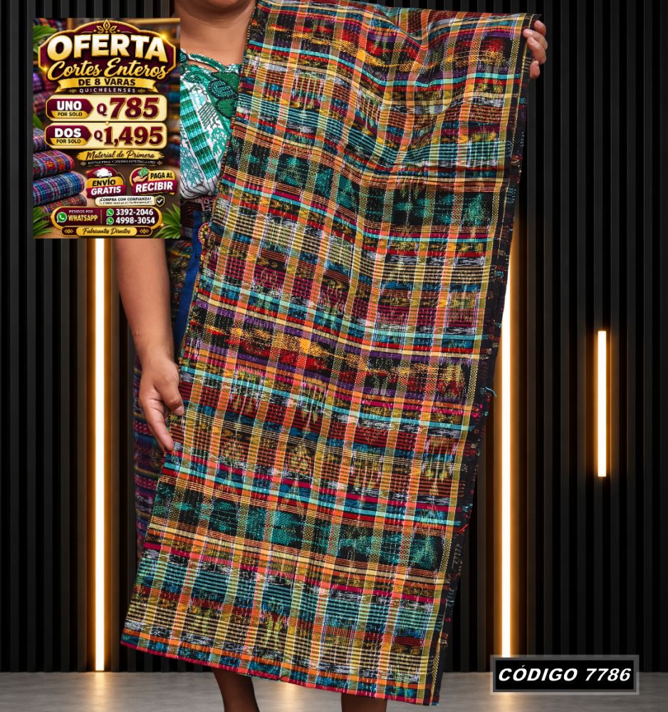 Corte Típico Quichelense de 8 Varas — Q785 | Diseño tradicional guatemalteco
