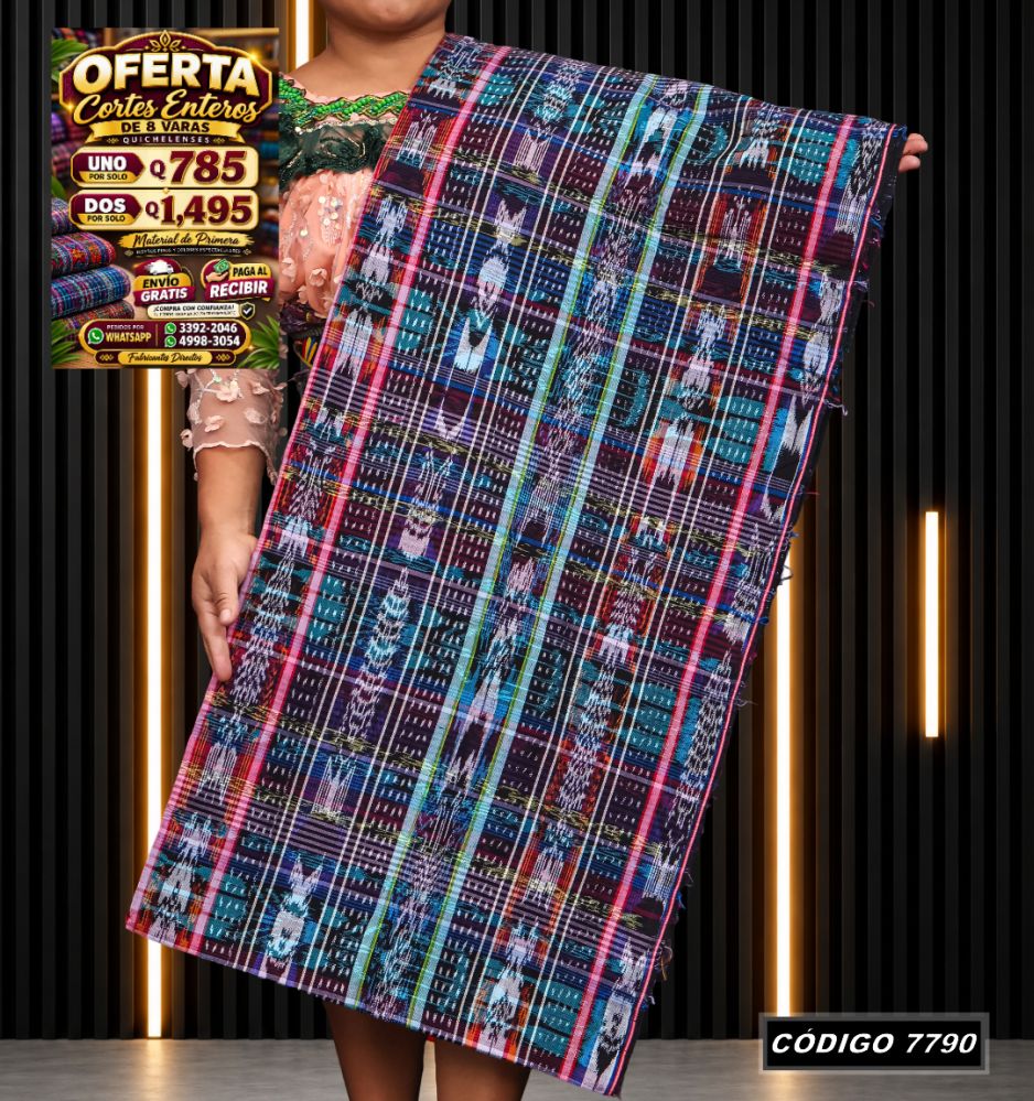 Corte Típico Quichelense de 8 Varas — Q785 | Diseño tradicional guatemalteco