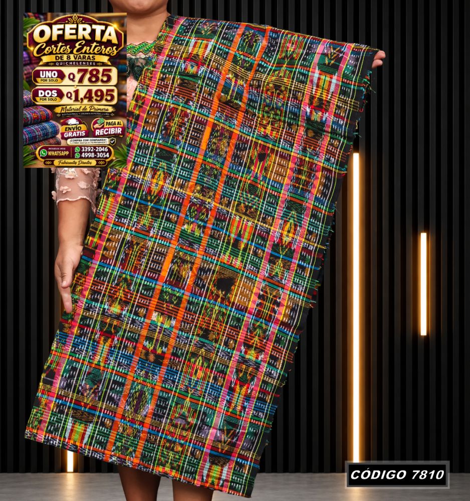 Corte Típico Quichelense de 8 Varas — Q785 | Diseño tradicional guatemalteco