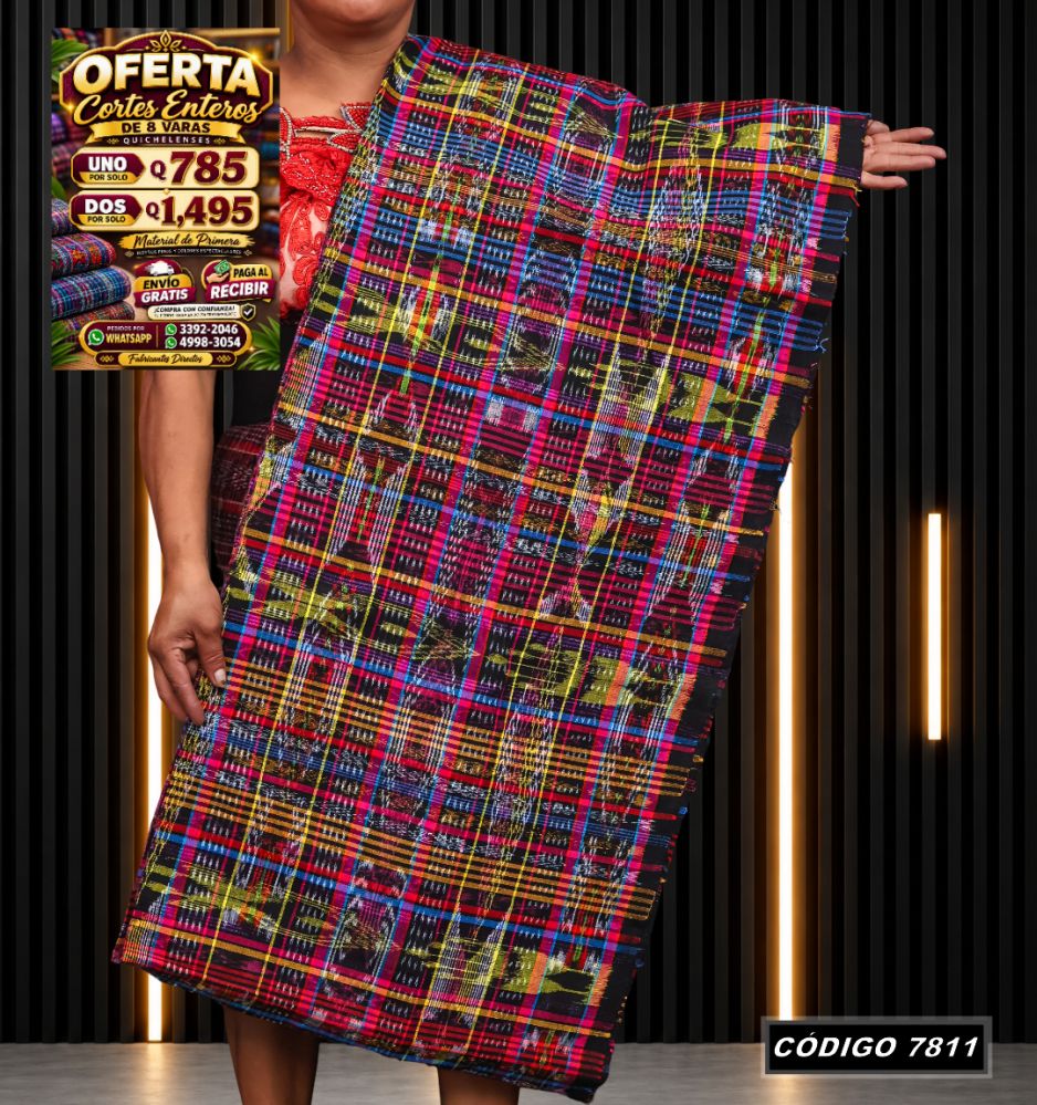 Corte Típico Quichelense de 8 Varas — Q785 | Diseño tradicional guatemalteco