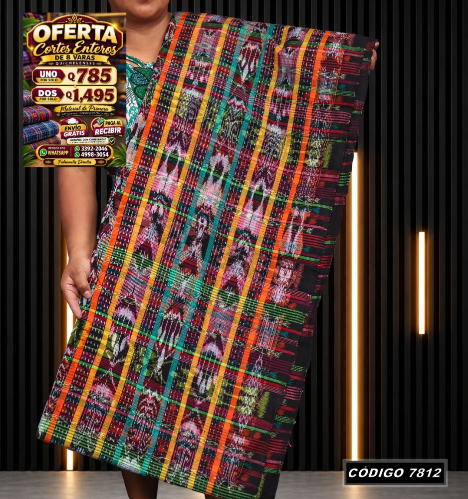 Corte Típico Quichelense de 8 Varas — Q785 | Diseño tradicional guatemalteco