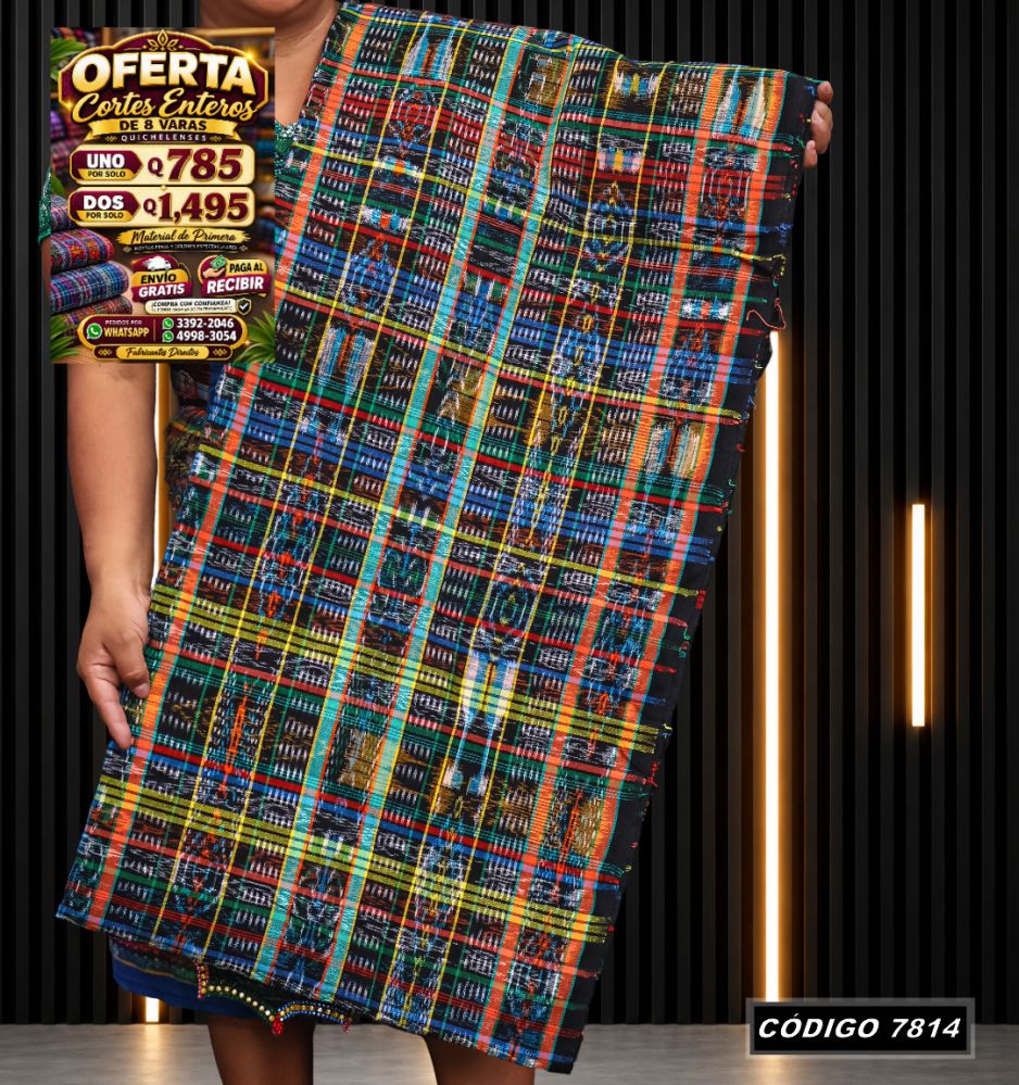 Corte Típico Quichelense de 8 Varas — Q785 | Diseño tradicional guatemalteco