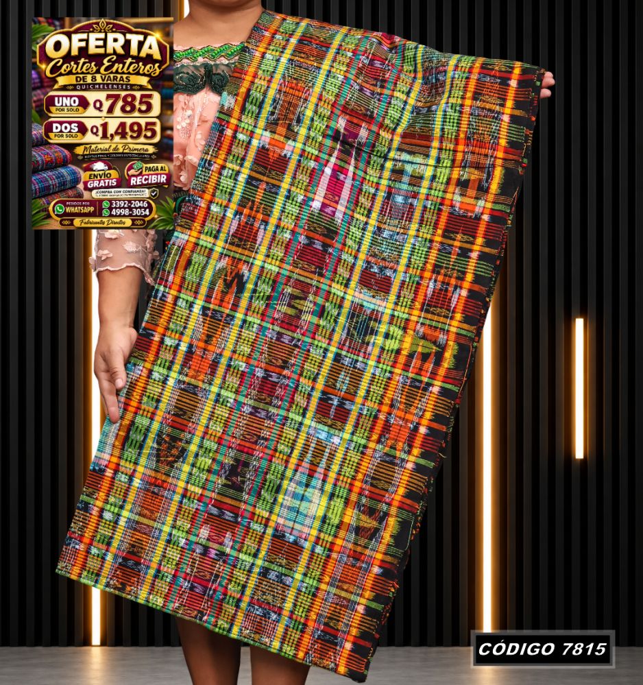 Corte Típico Quichelense de 8 Varas — Q785 | Diseño tradicional guatemalteco