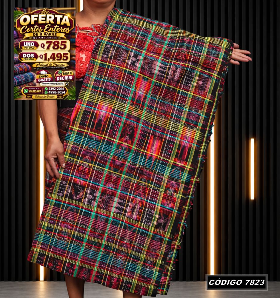Corte Típico Quichelense de 8 Varas — Q785 | Diseño tradicional guatemalteco