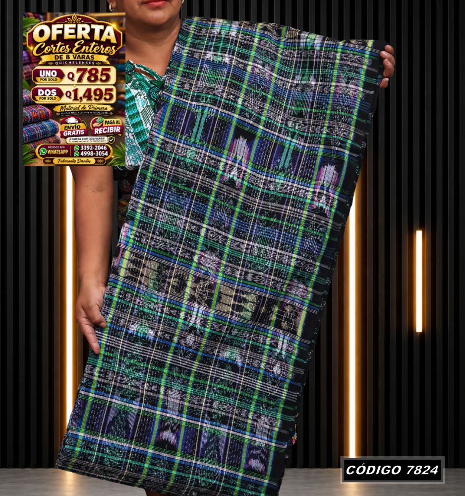 Corte Típico Quichelense de 8 Varas — Q785 | Diseño tradicional guatemalteco