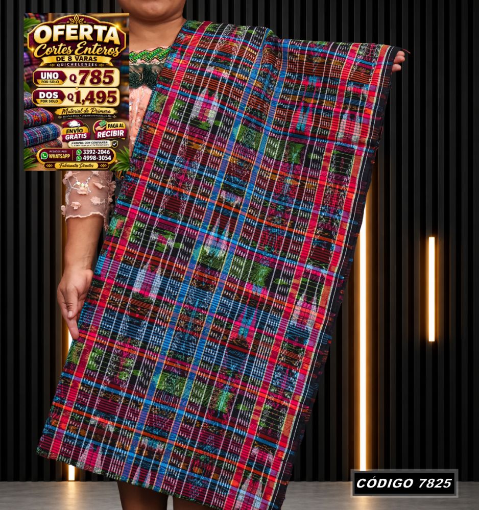 Corte Típico Quichelense de 8 Varas — Q785 | Diseño tradicional guatemalteco