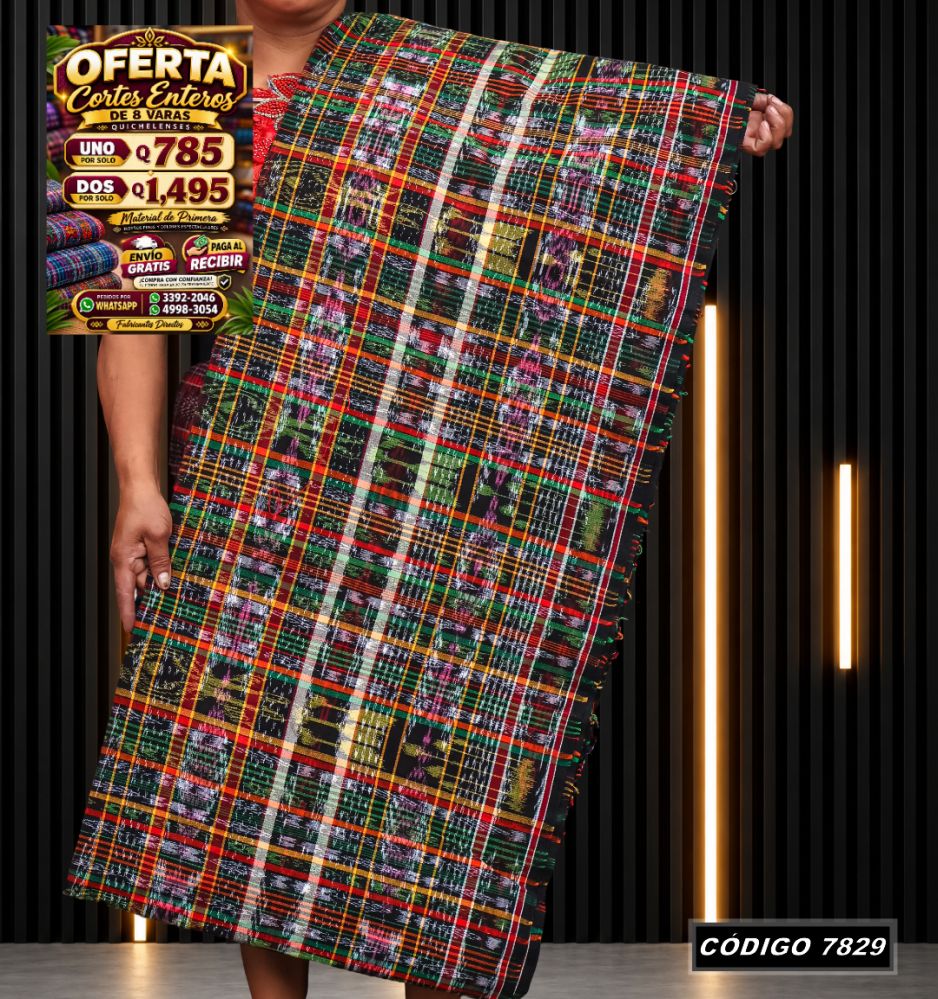 Corte Típico Quichelense de 8 Varas — Q785 | Diseño tradicional guatemalteco