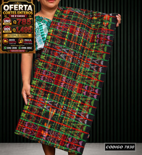 Corte Típico Hilo Alemán de 8 Varas — Q785 | Diseño tradicional guatemalteco