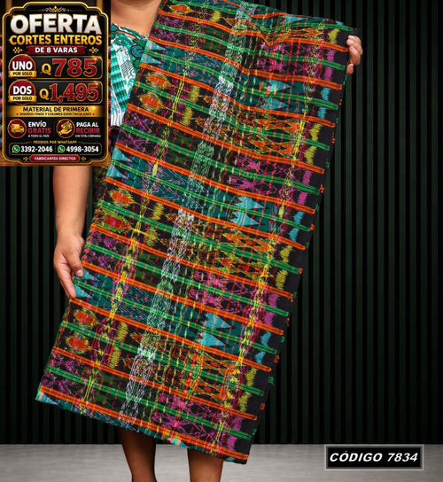 Corte Típico Hilo Alemán de 8 Varas — Q785 | Diseño tradicional guatemalteco