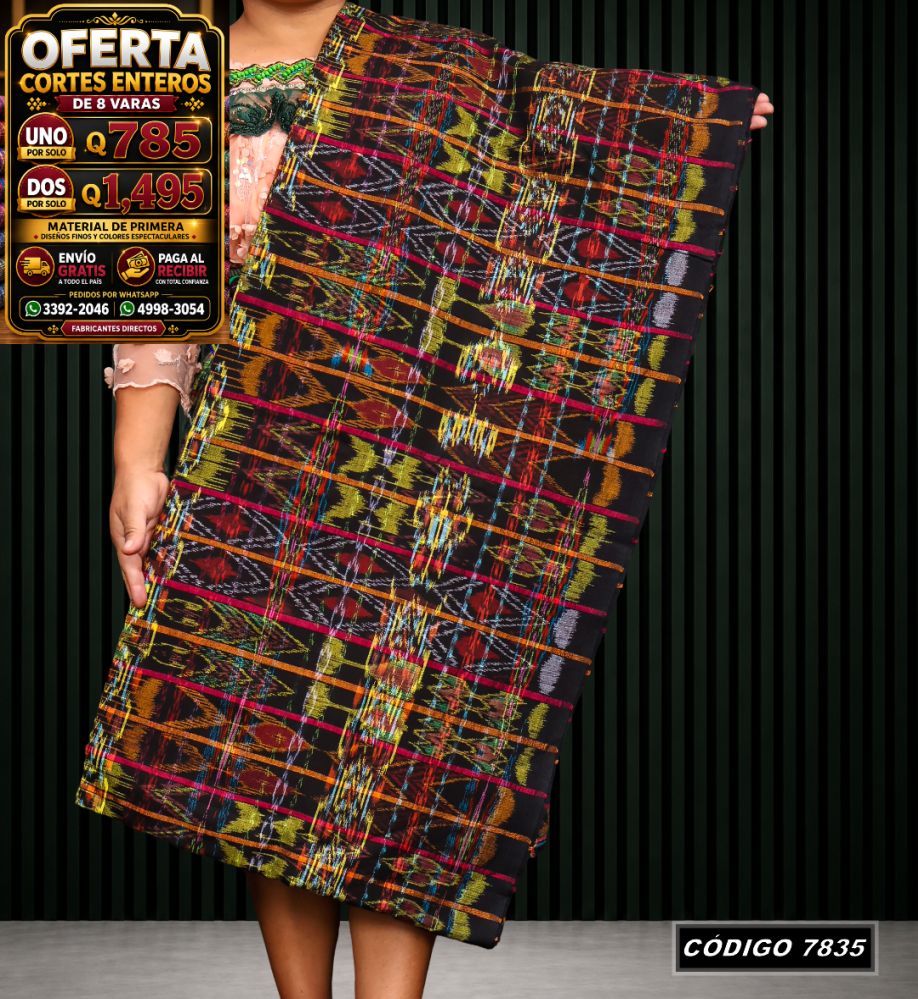 Corte Típico Hilo Alemán de 8 Varas — Q785 | Diseño tradicional guatemalteco