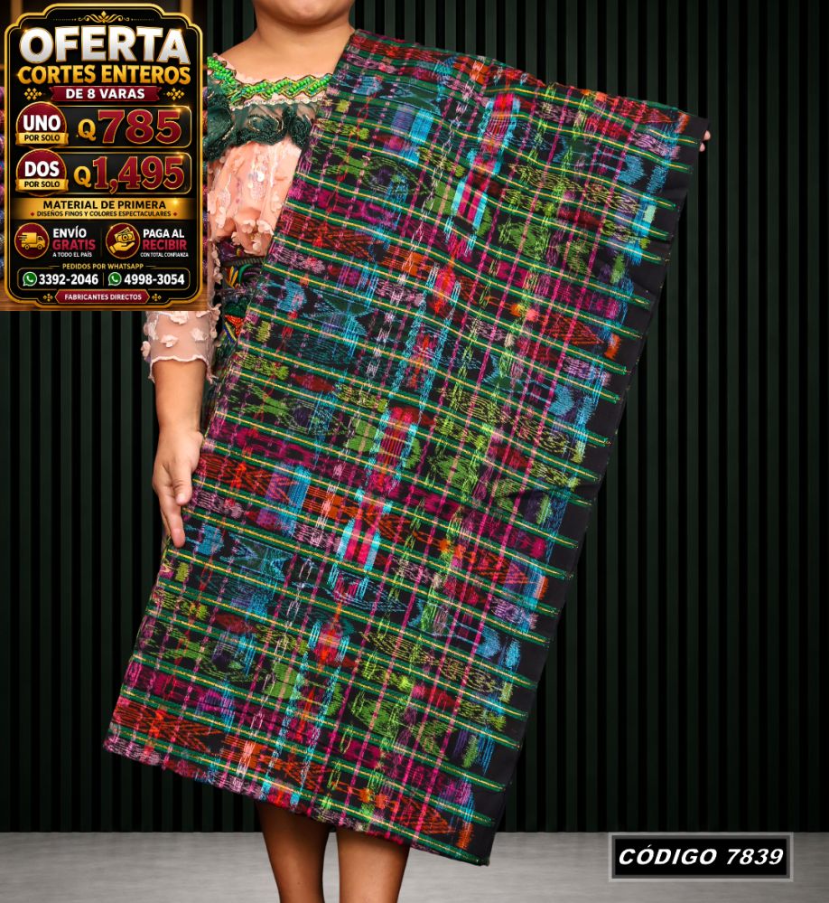 Corte Típico Hilo Alemán de 8 Varas — Q785 | Diseño tradicional guatemalteco