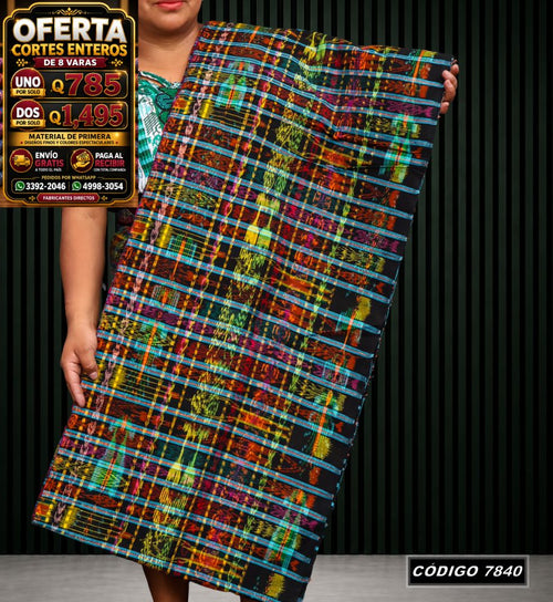 Corte Típico Hilo Alemán de 8 Varas — Q785 | Diseño tradicional guatemalteco
