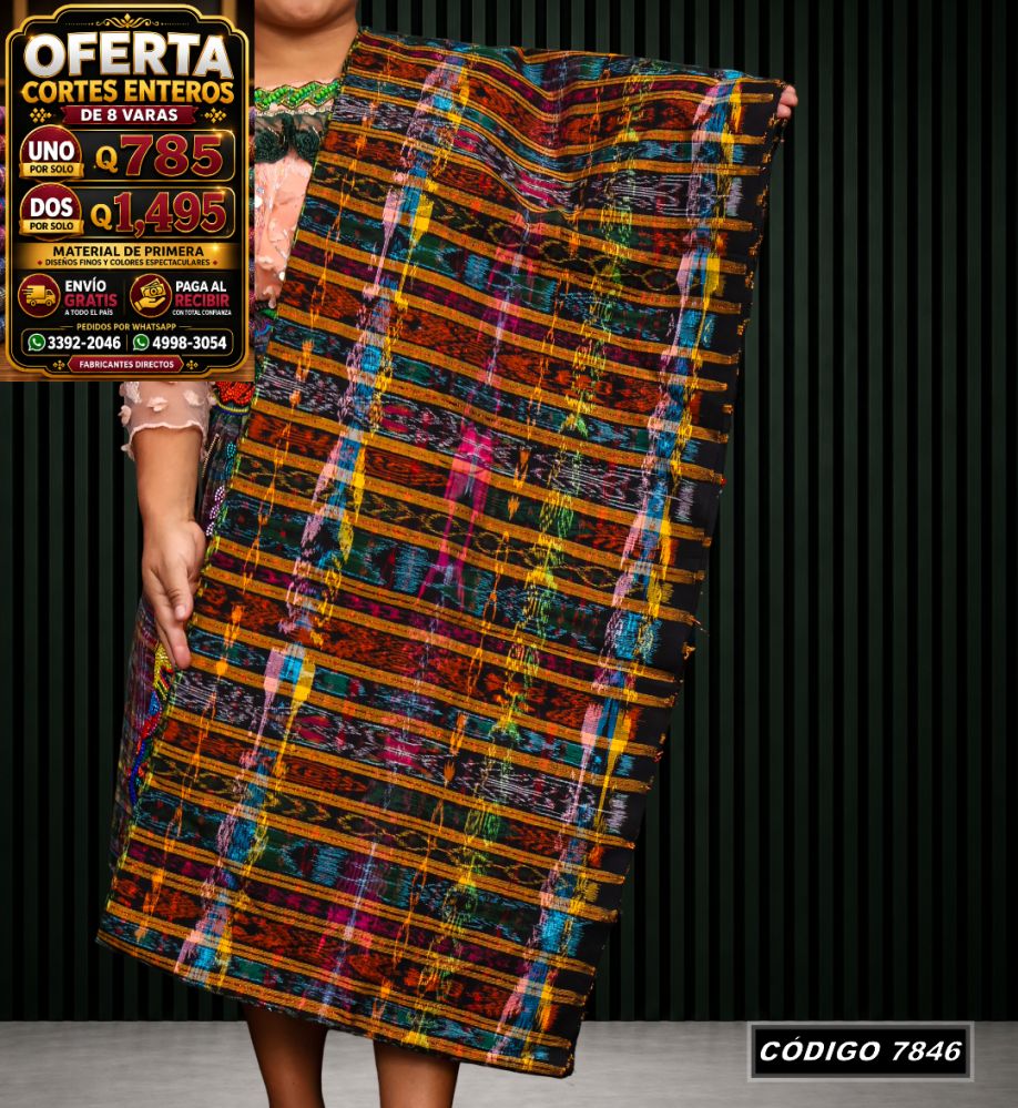Corte Típico Hilo Alemán de 8 Varas — Q785 | Diseño tradicional guatemalteco