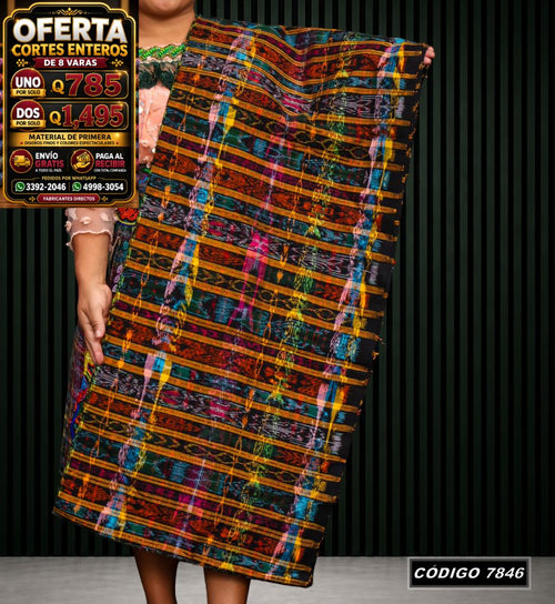 Corte Típico Hilo Alemán de 8 Varas — Q785 | Diseño tradicional guatemalteco