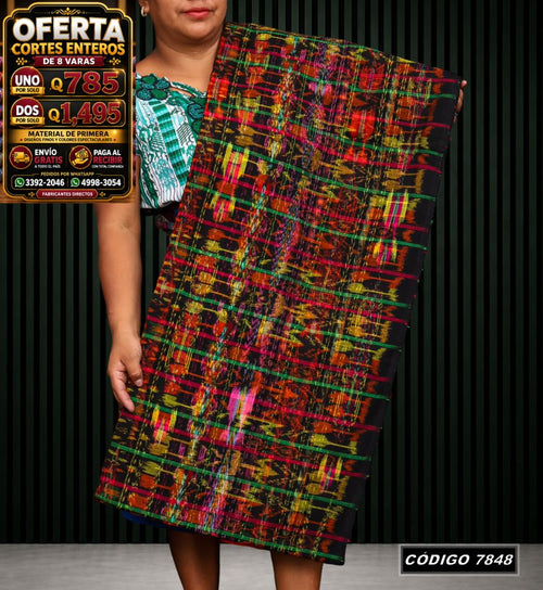 Corte Típico Hilo Alemán de 8 Varas — Q785 | Diseño tradicional guatemalteco