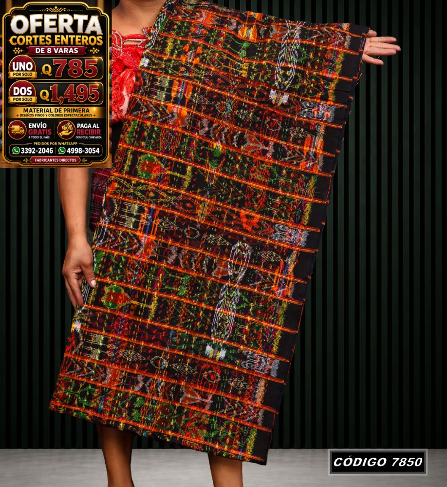 Corte Típico Hilo Alemán de 8 Varas — Q785 | Diseño tradicional guatemalteco