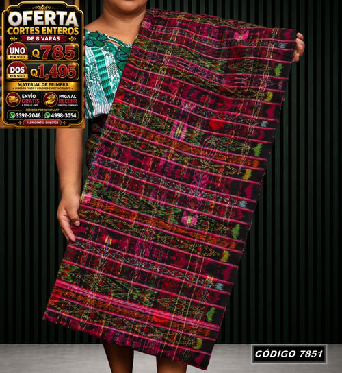 Corte Típico Hilo Alemán de 8 Varas — Q785 | Diseño tradicional guatemalteco
