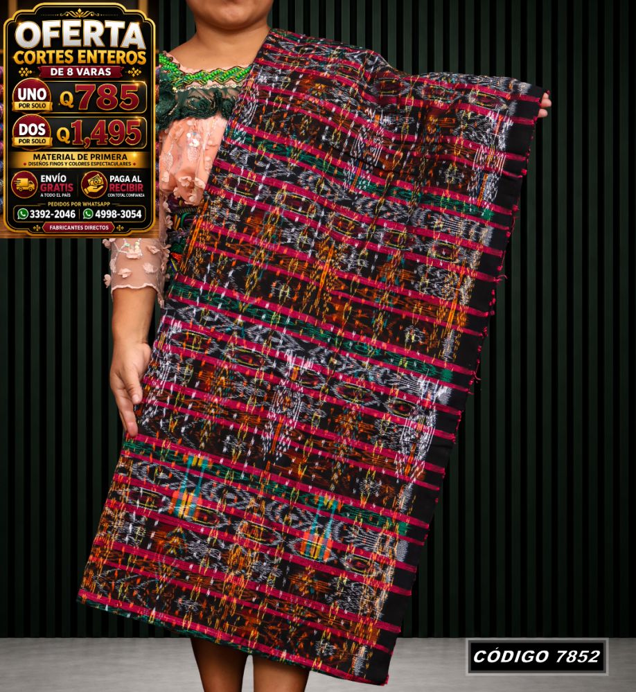 Corte Típico Hilo Alemán de 8 Varas — Q785 | Diseño tradicional guatemalteco