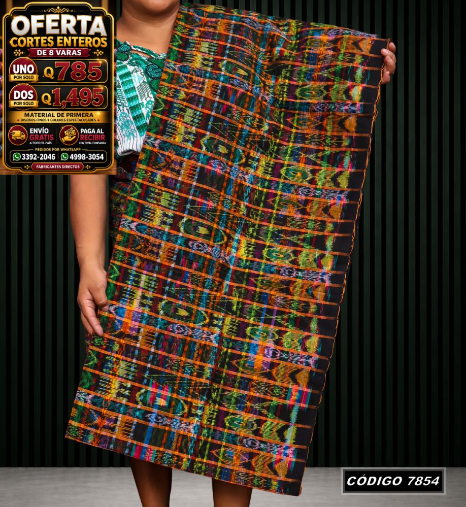 Corte Típico Hilo Alemán de 8 Varas — Q785 | Diseño tradicional guatemalteco