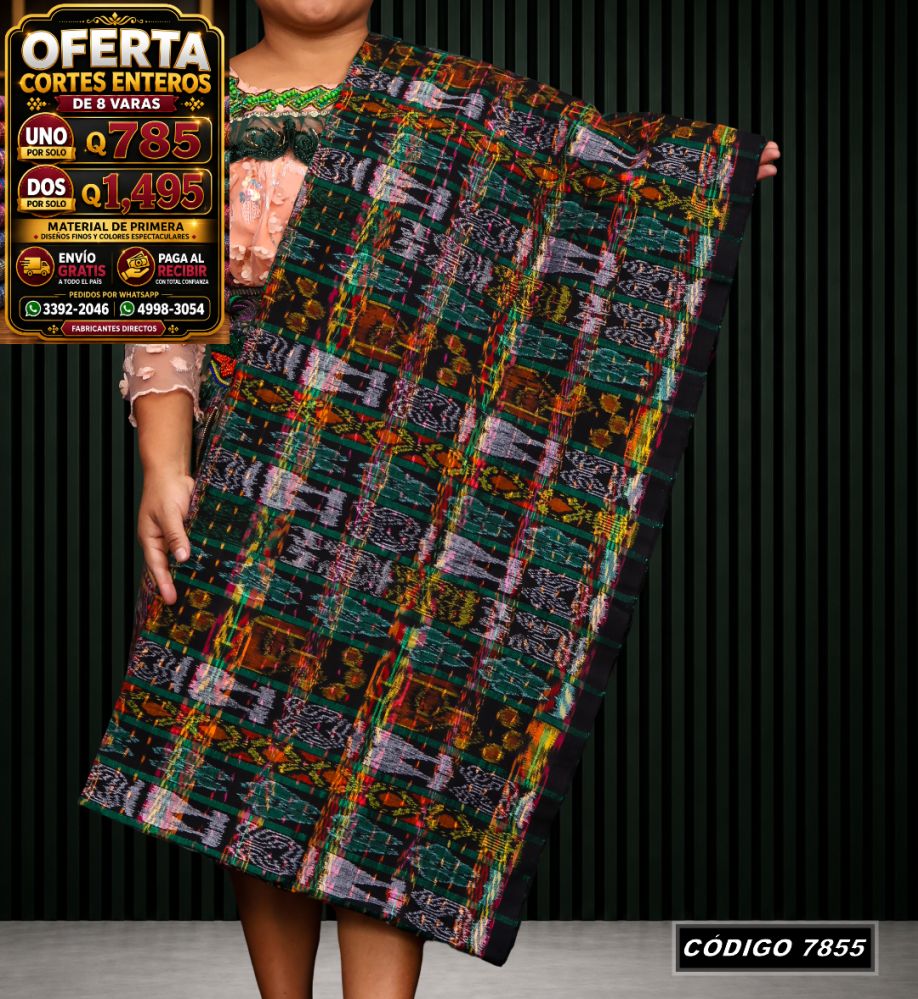 Corte Típico Hilo Alemán de 8 Varas — Q785 | Diseño tradicional guatemalteco