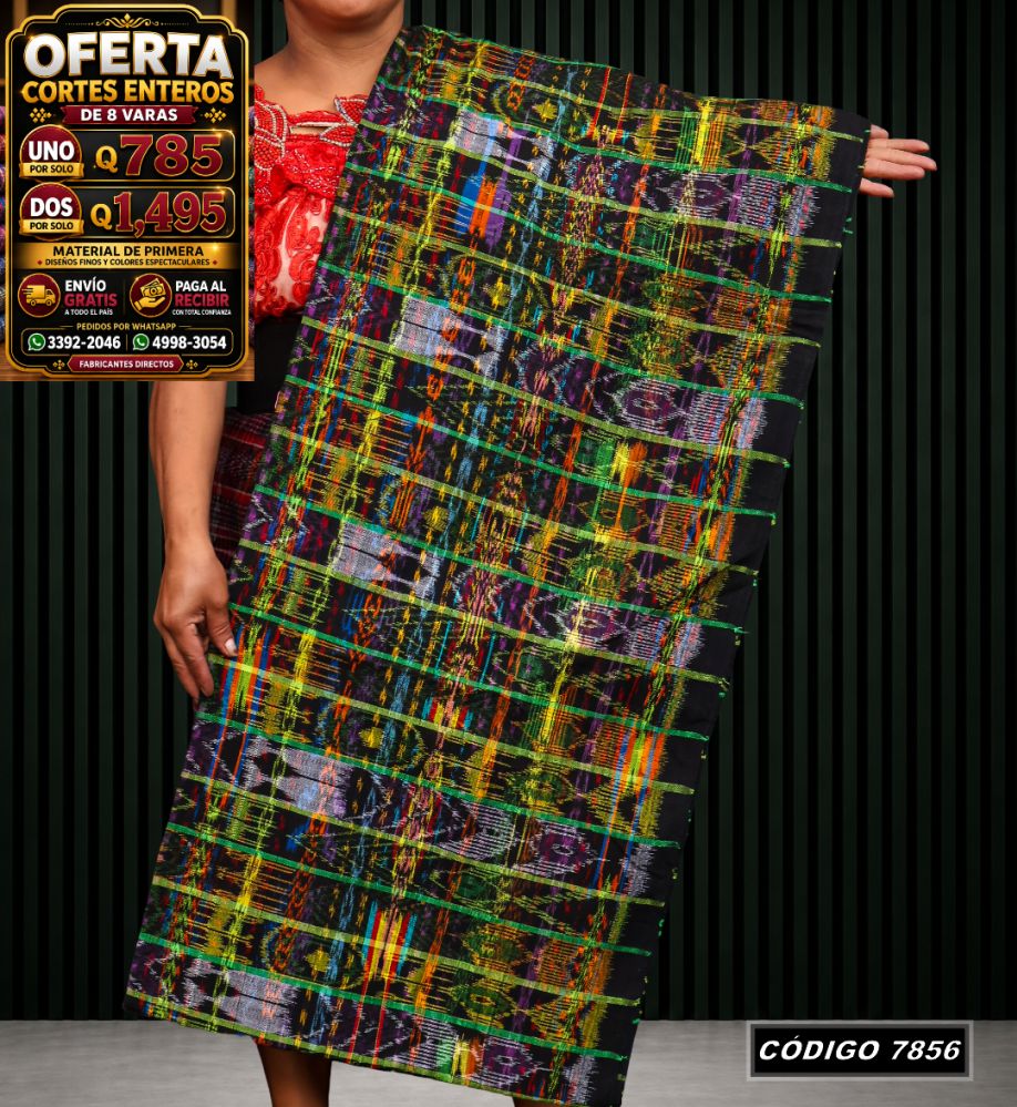 Corte Típico Hilo Alemán de 8 Varas — Q785 | Diseño tradicional guatemalteco