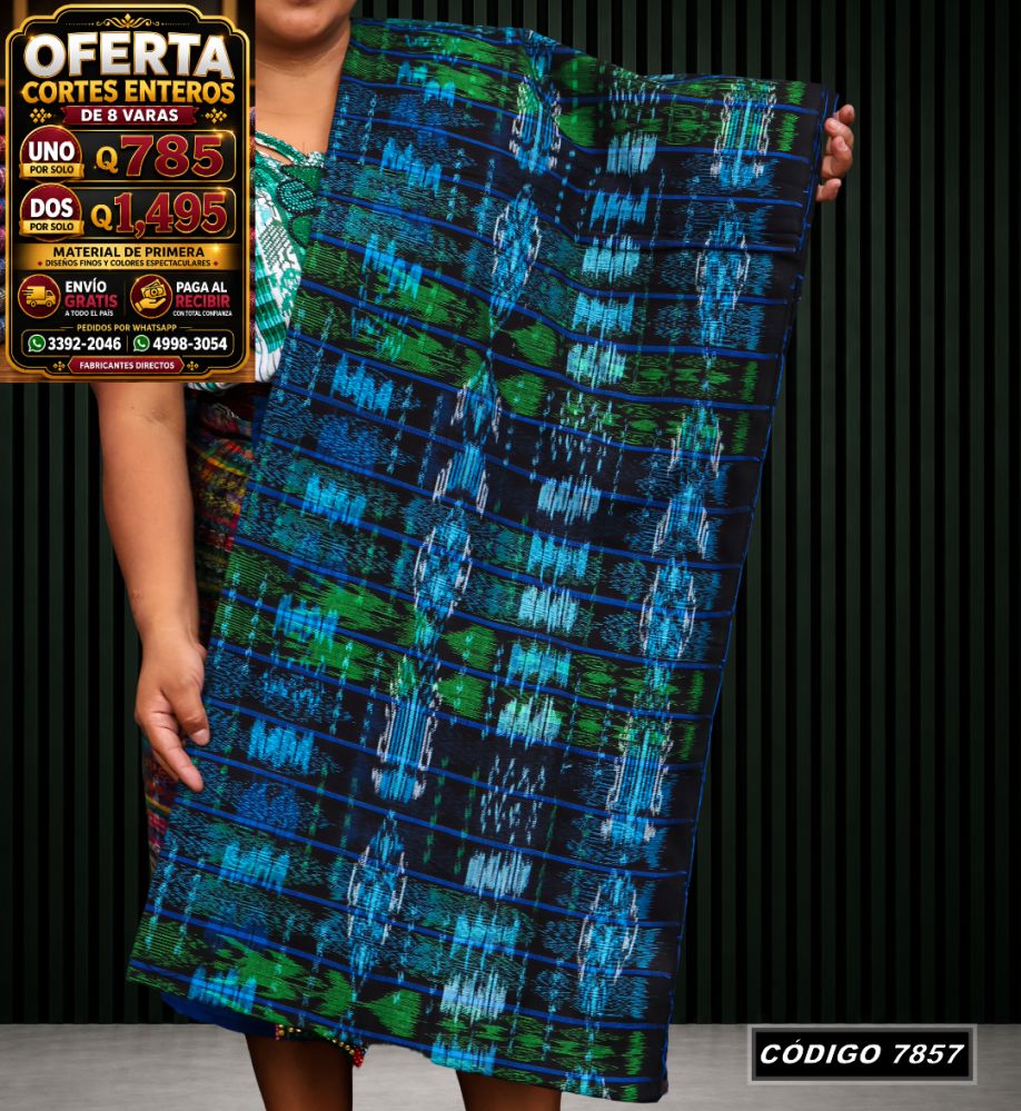 Corte Típico Hilo Alemán de 8 Varas — Q785 | Diseño tradicional guatemalteco