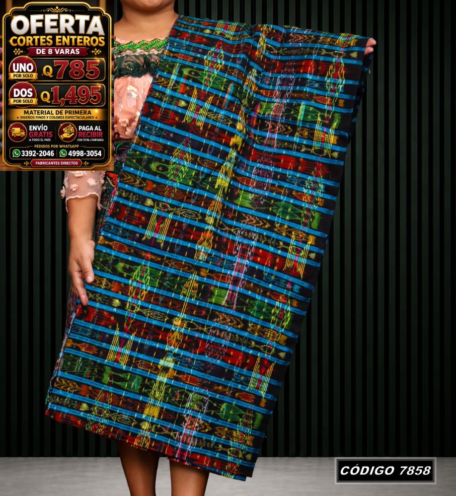 Corte Típico Hilo Alemán de 8 Varas — Q785 | Diseño tradicional guatemalteco
