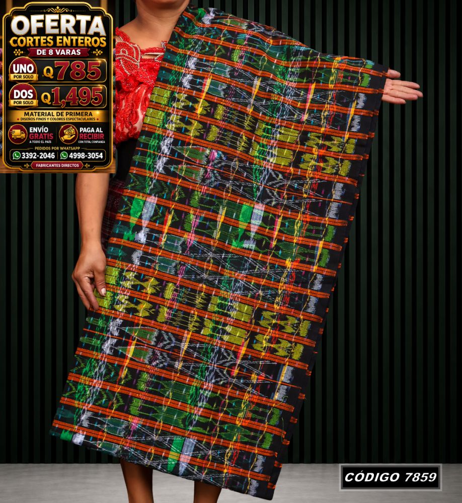 Corte Típico Hilo Alemán de 8 Varas — Q785 | Diseño tradicional guatemalteco