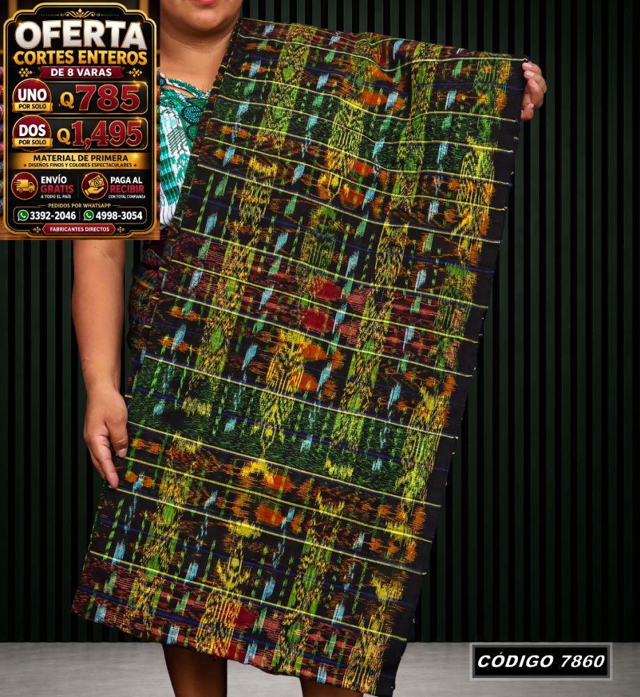 Corte Típico Hilo Alemán de 8 Varas — Q785 | Diseño tradicional guatemalteco