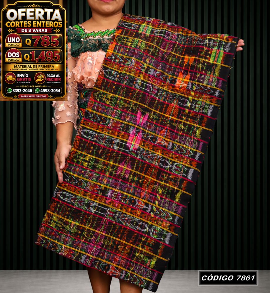 Corte Típico Hilo Alemán de 8 Varas — Q785 | Diseño tradicional guatemalteco