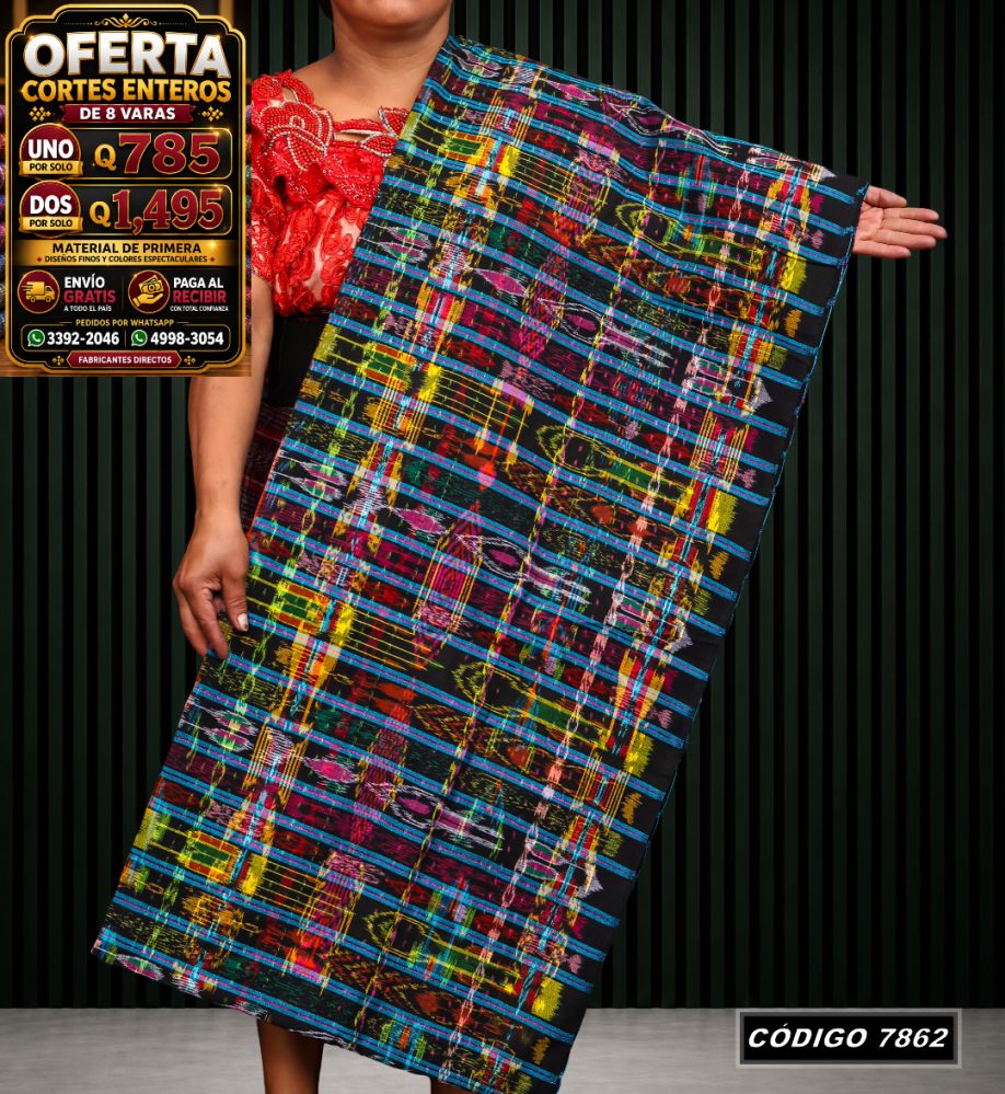Corte Típico Hilo Alemán de 8 Varas — Q785 | Diseño tradicional guatemalteco