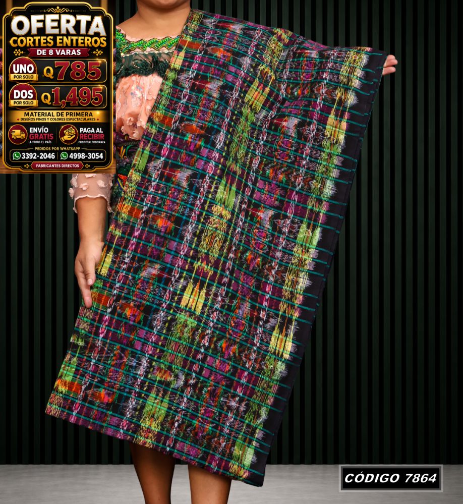Corte Típico Hilo Alemán de 8 Varas — Q785 | Diseño tradicional guatemalteco