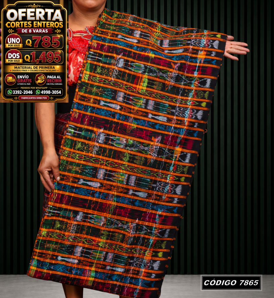 Corte Típico Hilo Alemán de 8 Varas — Q785 | Diseño tradicional guatemalteco