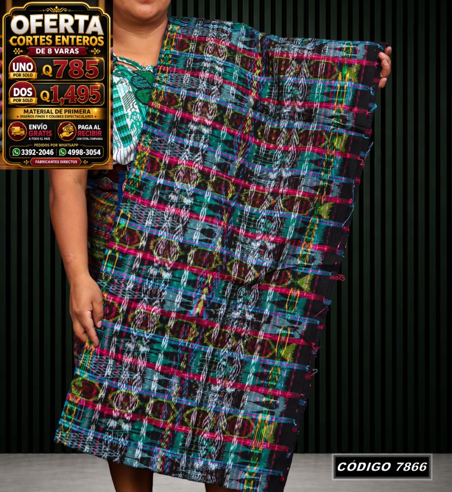 Corte Típico Hilo Alemán de 8 Varas — Q785 | Diseño tradicional guatemalteco