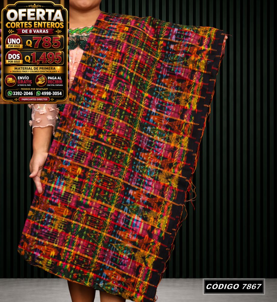 Corte Típico Hilo Alemán de 8 Varas — Q785 | Diseño tradicional guatemalteco