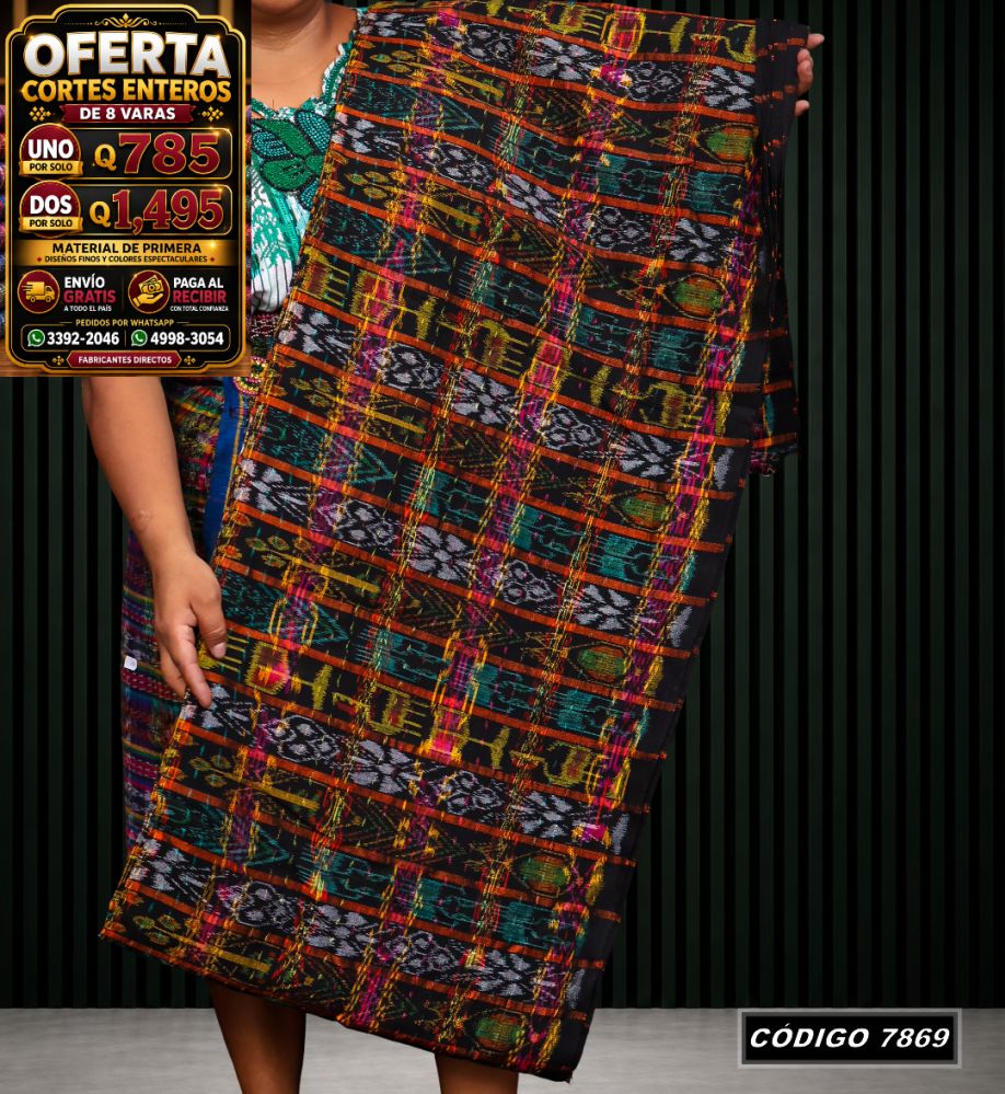 Corte Típico Hilo Alemán de 8 Varas — Q785 | Diseño tradicional guatemalteco