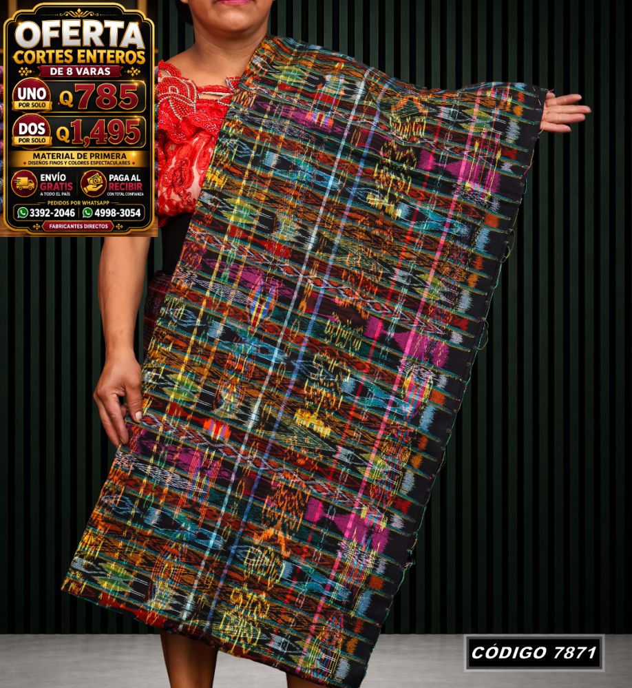 Corte Típico Hilo Alemán de 8 Varas — Q785 | Diseño tradicional guatemalteco