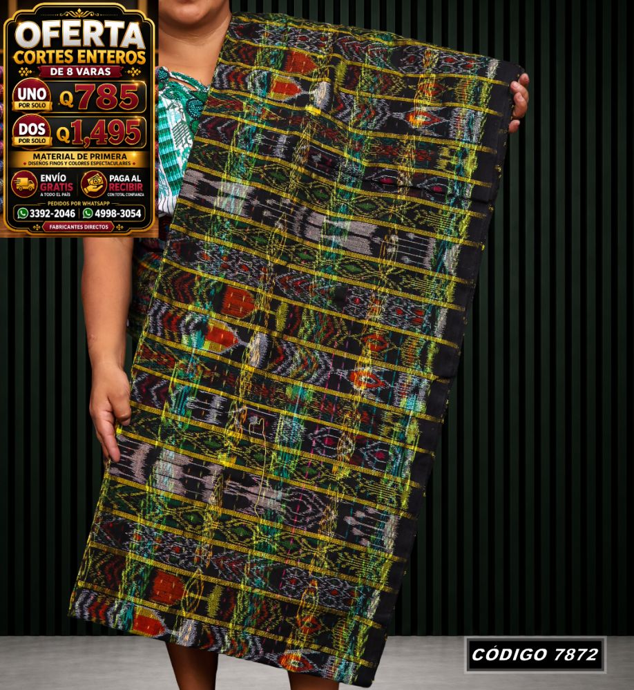 Corte Típico Hilo Alemán de 8 Varas — Q785 | Diseño tradicional guatemalteco