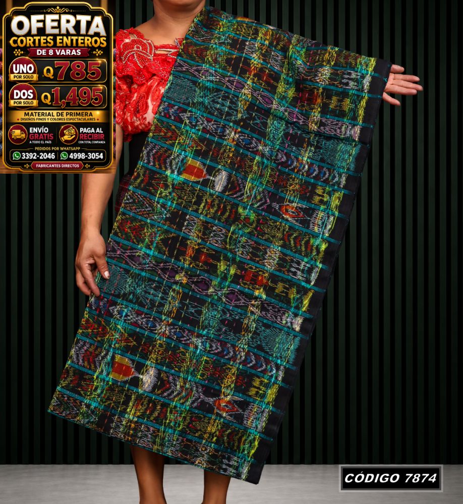Corte Típico Hilo Alemán de 8 Varas — Q785 | Diseño tradicional guatemalteco
