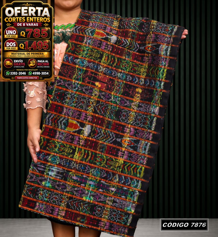 Corte Típico Hilo Alemán de 8 Varas — Q785 | Diseño tradicional guatemalteco